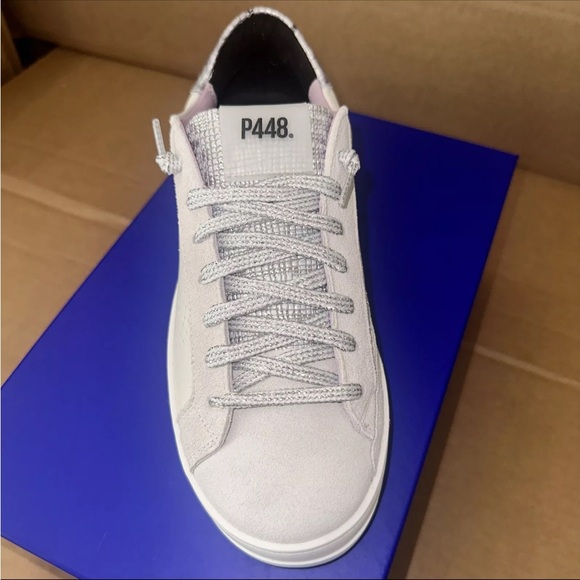 P448 F24john White/lilac You Can Surf Later” Sneakers For Women - Picture 4 of 8